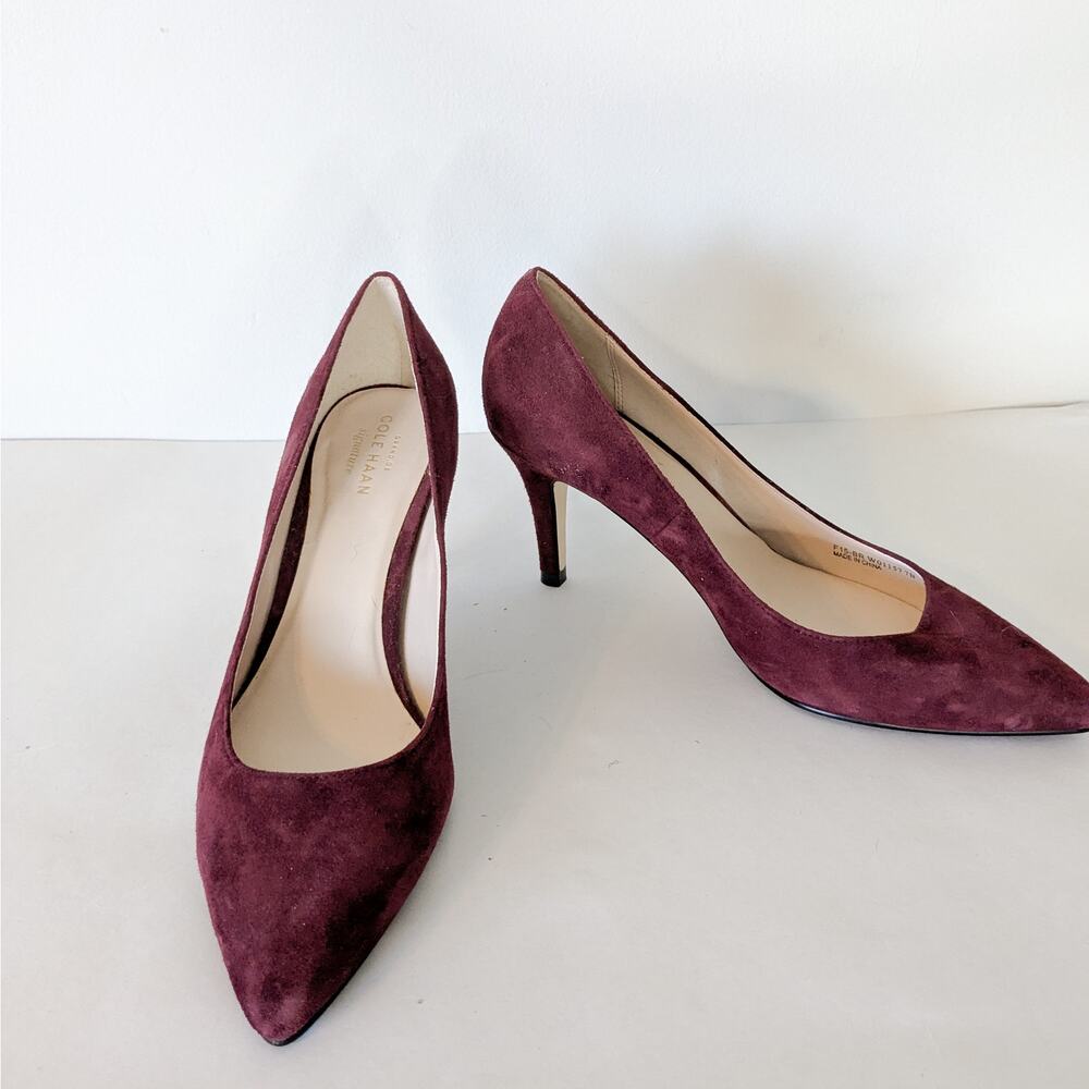 Cole Haan suede pumps, maroon size 7B